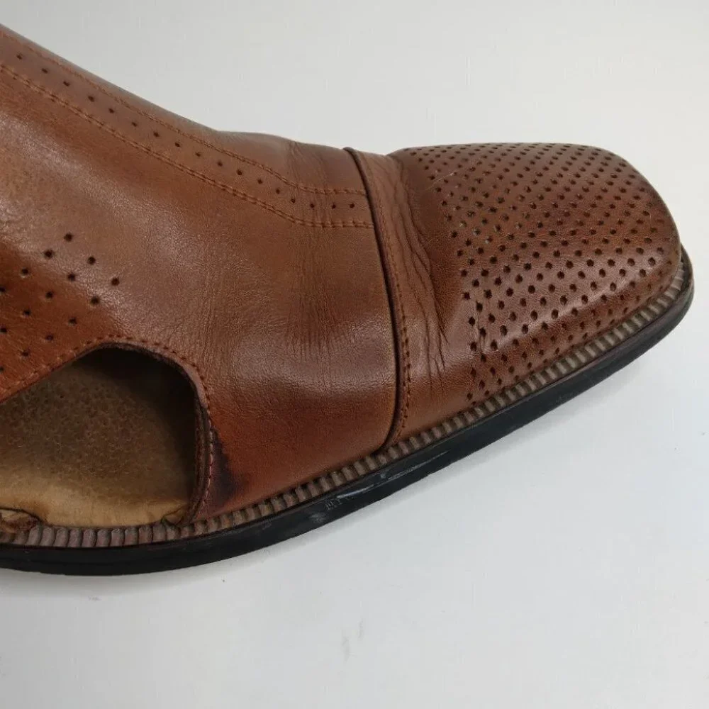 Stacy Adams  Brown Leather Sandals Size 8.5